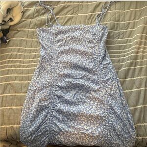 Garage Light Blue Floral Mini Dress